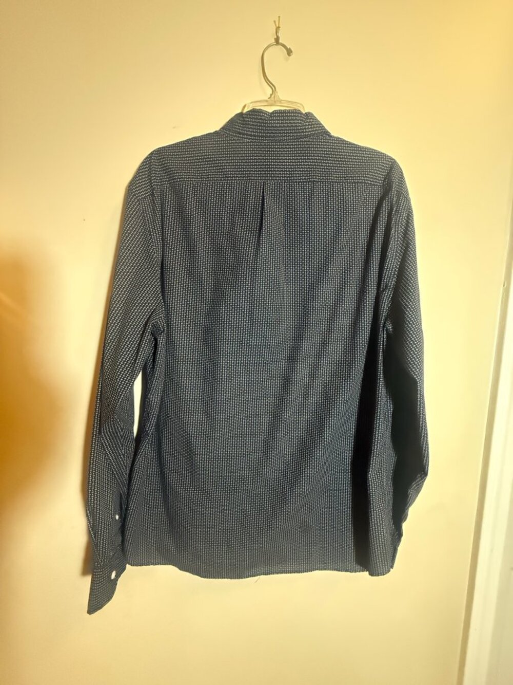 Navy Micro-Pattern Button-Down - Picture 4 of 7